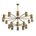 Arteriors - DLC55 - 20 Light Chandelier - Loryn - Antique Brass/White