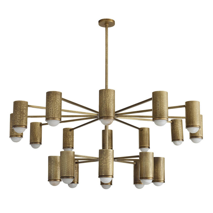Arteriors - DLC55 - 20 Light Chandelier - Loryn - Antique Brass/White