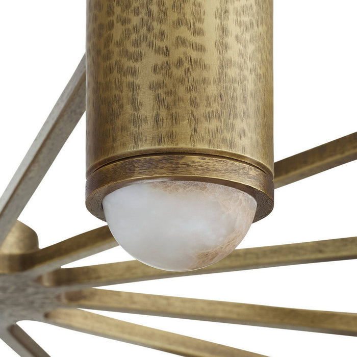 Arteriors - DLC55 - 20 Light Chandelier - Loryn - Antique Brass/White