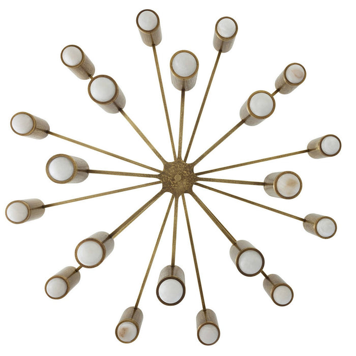 Arteriors - DLC55 - 20 Light Chandelier - Loryn - Antique Brass/White