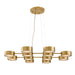 Arteriors - DLC50 - 12 Light Chandelier - Wright Grid - Antique Brass/White