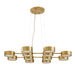 Arteriors - DLC50 - 12 Light Chandelier - Wright Grid - Antique Brass/White