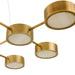 Arteriors - DLC50 - 12 Light Chandelier - Wright Grid - Antique Brass/White