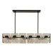 Arteriors - DLC49 - Six Light Linear Chandelier - Vetrina - Molten Umber/English Bronze