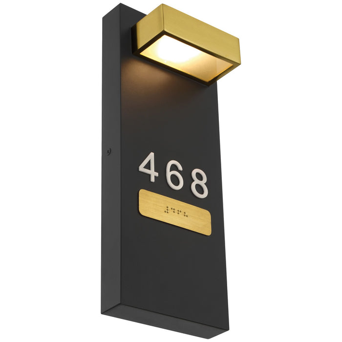 Access - SB-20013LEDD-MBL/ACR - LED Address Light With Braille - Marka - Matte Black