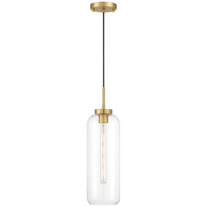 Access - 52006-ABB/CLR - One Light Pendant - Elle - Antique Brushed Brass
