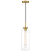 Access - 52006-ABB/CLR - One Light Pendant - Elle - Antique Brushed Brass