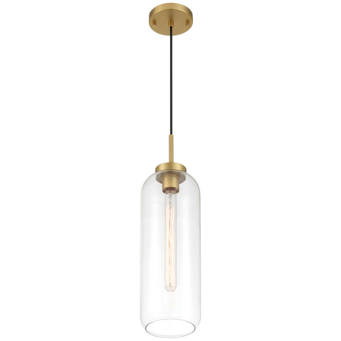 Access - 52006-ABB/CLR - One Light Pendant - Elle - Antique Brushed Brass