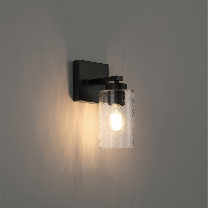 Access - 61051-MBL/CLR - One Light Wall Sconce - Ellie - Matte Black