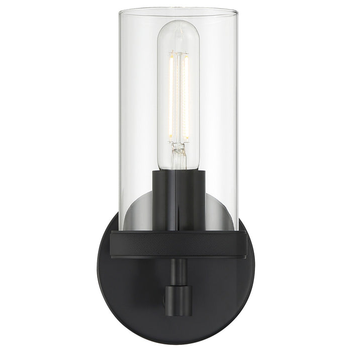 Access - 61121-MBL/CLR - One Light Wall Sconce - Lily - Matte Black
