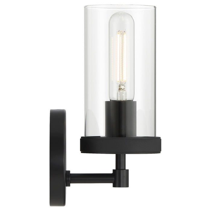 Access - 61121-MBL/CLR - One Light Wall Sconce - Lily - Matte Black