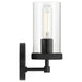 Access - 61121-MBL/CLR - One Light Wall Sconce - Lily - Matte Black