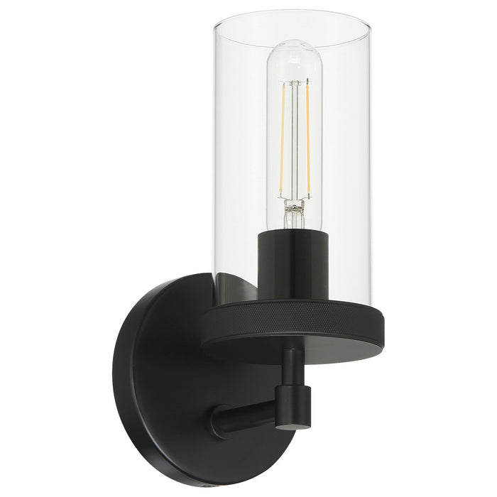 Access - 61121-MBL/CLR - One Light Wall Sconce - Lily - Matte Black