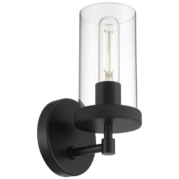 Access - 61121-MBL/CLR - One Light Wall Sconce - Lily - Matte Black