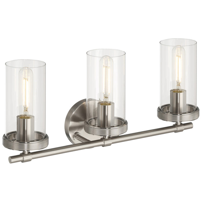 Access - 61123-BS/CLR - Three Light Vanity - Lily - Brushed Steel