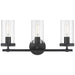 Access - 61123-MBL/CLR - Three Light Vanity - Lily - Matte Black