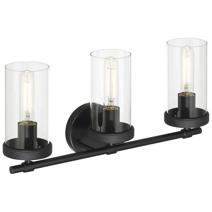 Access - 61123-MBL/CLR - Three Light Vanity - Lily - Matte Black