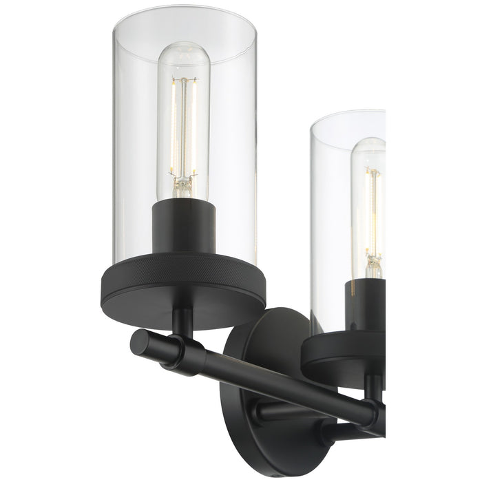 Access - 61123-MBL/CLR - Three Light Vanity - Lily - Matte Black