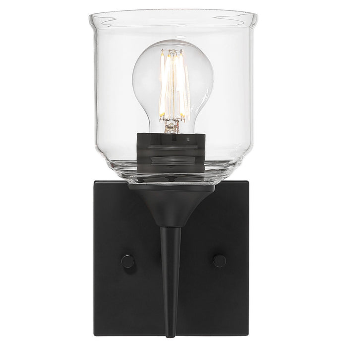 Access - 62001-MBL/CLR - One Light Wall Sconce - Beacon - Matte Black