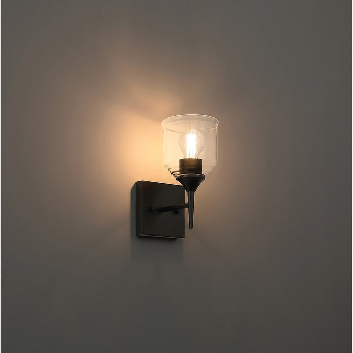 Access - 62001-MBL/CLR - One Light Wall Sconce - Beacon - Matte Black