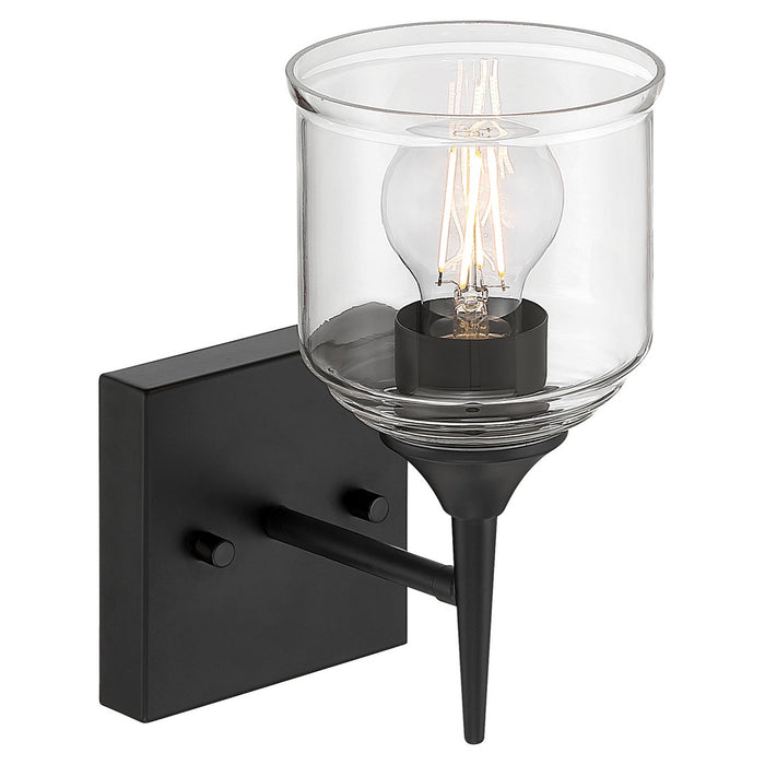 Access - 62001-MBL/CLR - One Light Wall Sconce - Beacon - Matte Black