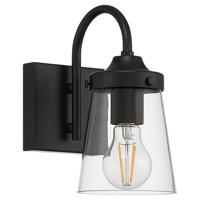 Access - 62021-BL/CLR - One Light Wall Sconce - Dickens - Black