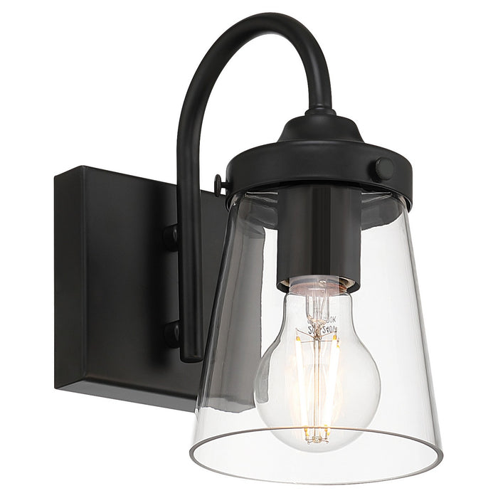 Access - 62021-BL/CLR - One Light Wall Sconce - Dickens - Black