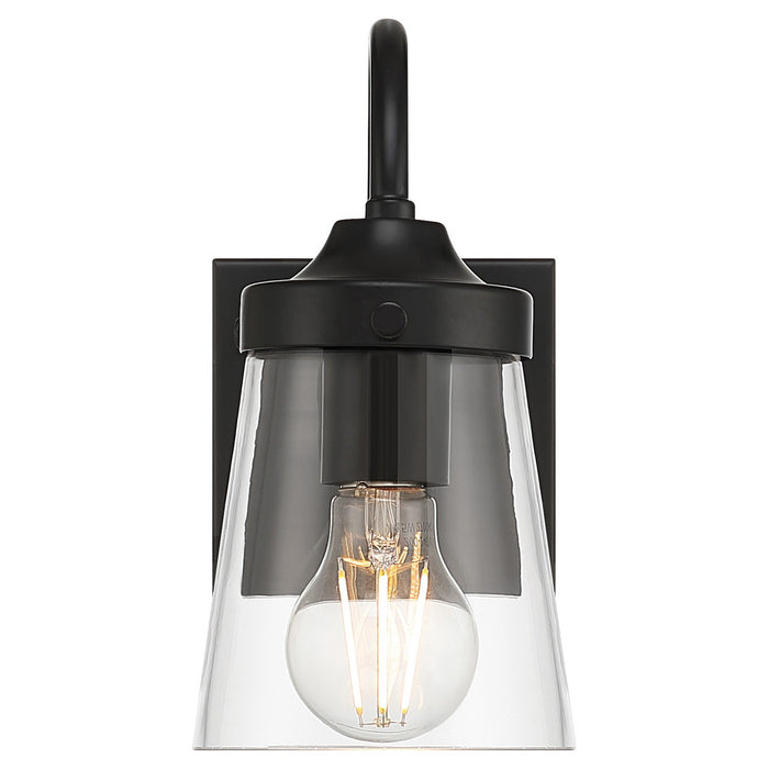 Access - 62021-BL/CLR - One Light Wall Sconce - Dickens - Black