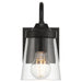 Access - 62021-BL/CLR - One Light Wall Sconce - Dickens - Black