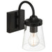 Access - 62021-BL/CLR - One Light Wall Sconce - Dickens - Black