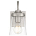 Access - 62021-BS/CLR - One Light Wall Sconce - Dickens - Brushed Steel