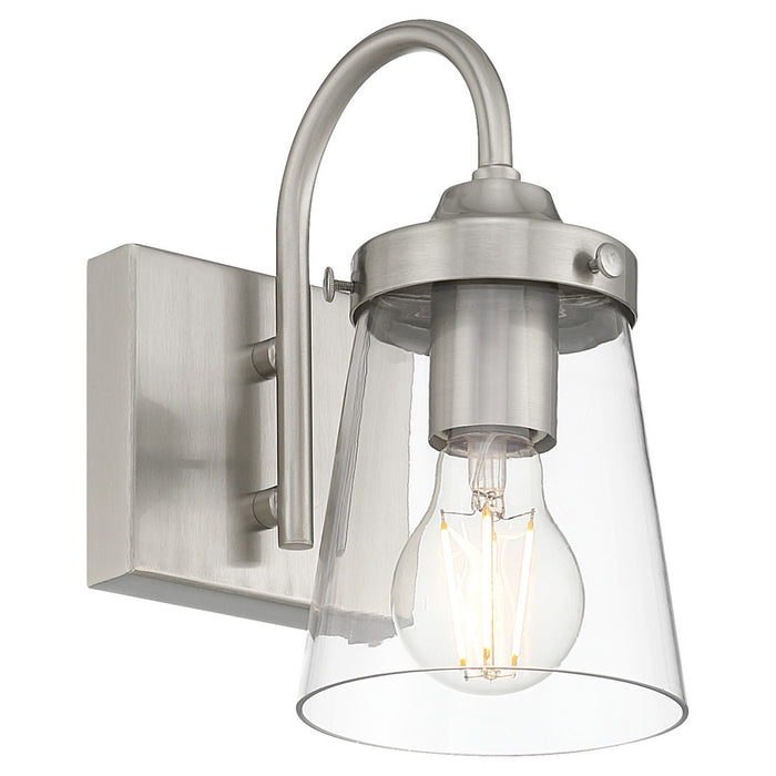 Access - 62021-BS/CLR - One Light Wall Sconce - Dickens - Brushed Steel