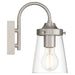 Access - 62021-BS/CLR - One Light Wall Sconce - Dickens - Brushed Steel