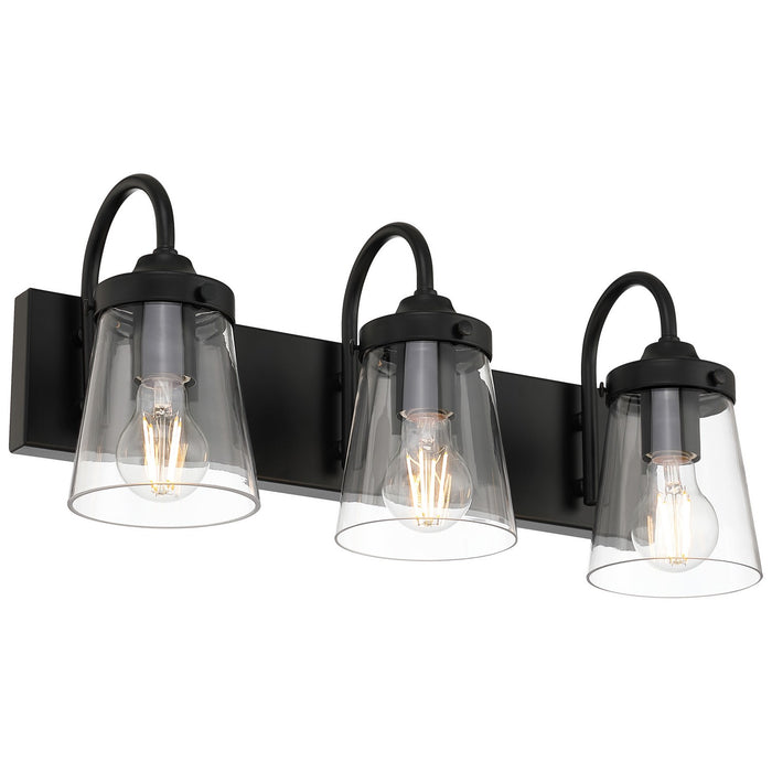 Access - 62023-BL/CLR - Three Light Vanity - Dickens - Black