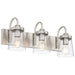 Access - 62023-BS/CLR - Three Light Vanity - Dickens - Brushed Steel