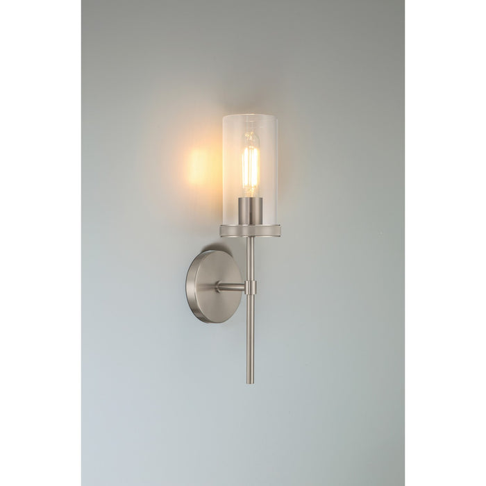 Access - 62308-BS/CLR - One Light Wall Sconce - Lily - Brushed Steel