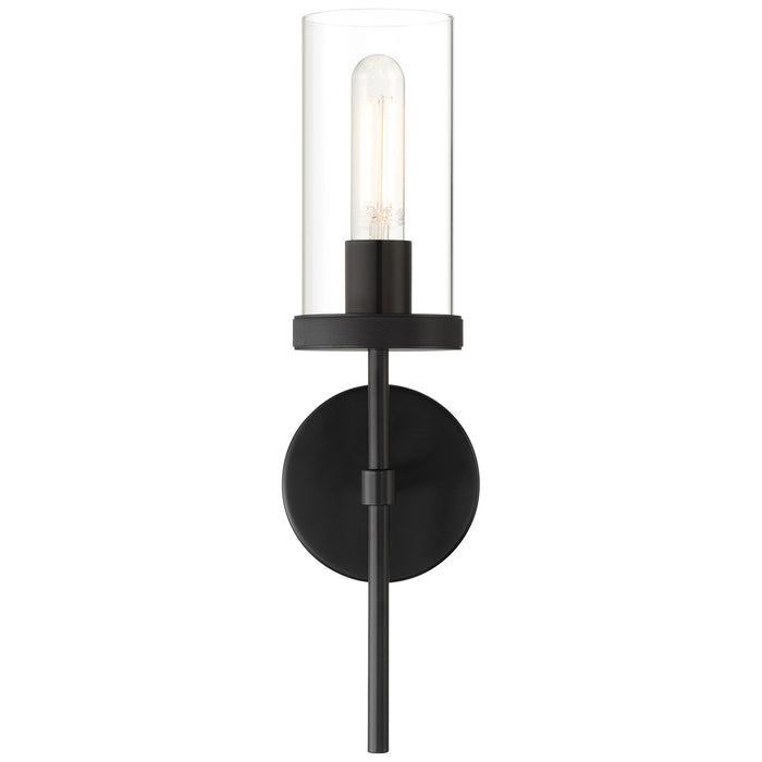 Access - 62308-MBL/CLR - One Light Wall Sconce - Lily - Matte Black