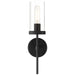Access - 62308-MBL/CLR - One Light Wall Sconce - Lily - Matte Black