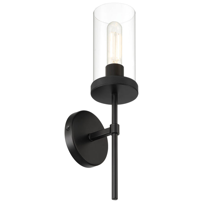 Access - 62308-MBL/CLR - One Light Wall Sconce - Lily - Matte Black
