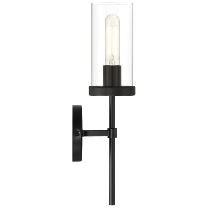 Access - 62308-MBL/CLR - One Light Wall Sconce - Lily - Matte Black