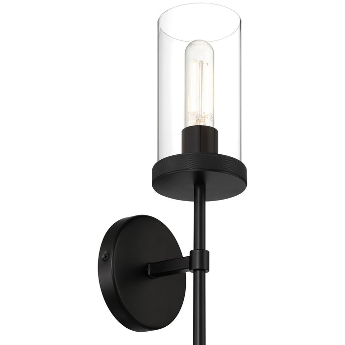 Access - 62308-MBL/CLR - One Light Wall Sconce - Lily - Matte Black