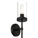 Access - 62308-MBL/CLR - One Light Wall Sconce - Lily - Matte Black
