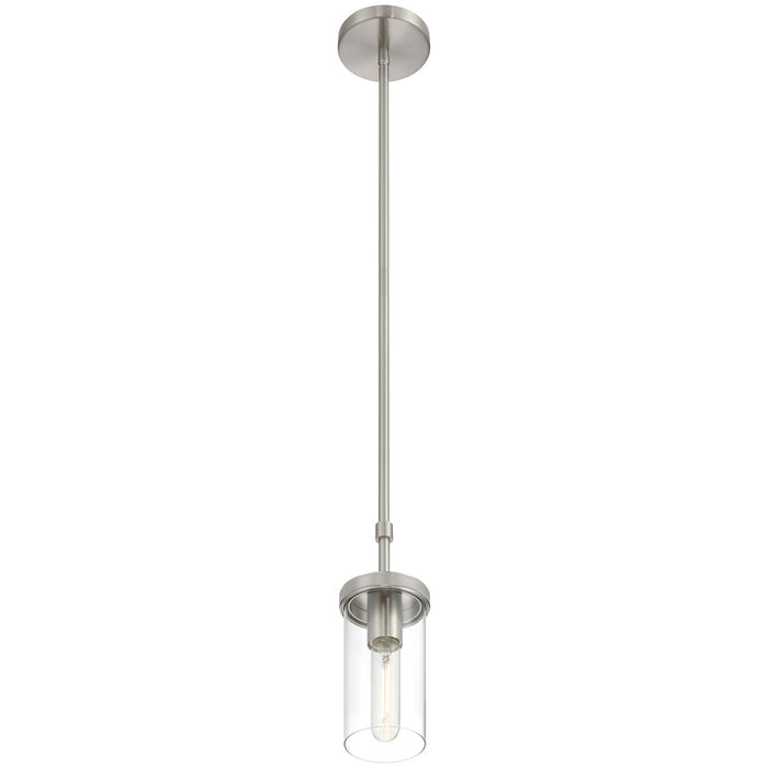 Access - 62309-BS/CLR - One Light Pendant - Lily - Brushed Steel