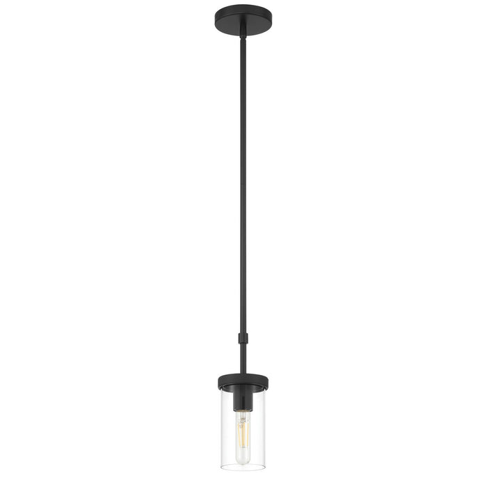 Access - 62309-MBL/CLR - One Light Pendant - Lily - Matte Black