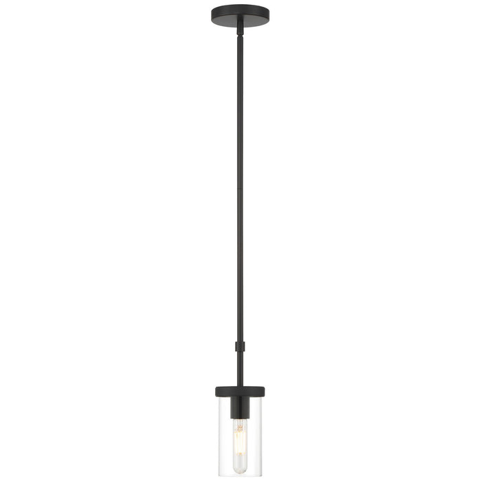 Access - 62309-MBL/CLR - One Light Pendant - Lily - Matte Black