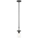 Access - 62309-MBL/CLR - One Light Pendant - Lily - Matte Black