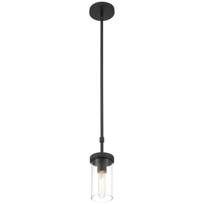 Access - 62309-MBL/CLR - One Light Pendant - Lily - Matte Black
