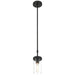 Access - 62309-MBL/CLR - One Light Pendant - Lily - Matte Black