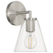 Access - 62631-BS/CLR - One Light Wall Sconce - Katie - Brushed Steel