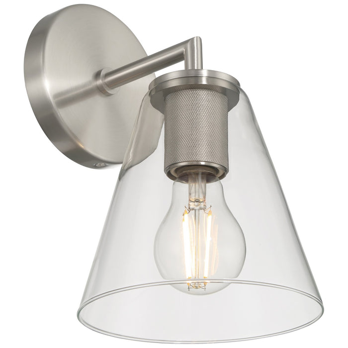 Access - 62631-BS/CLR - One Light Wall Sconce - Katie - Brushed Steel